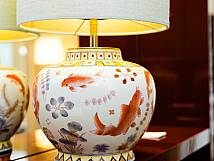 Nahaufnahme asiatische Porzellanvase